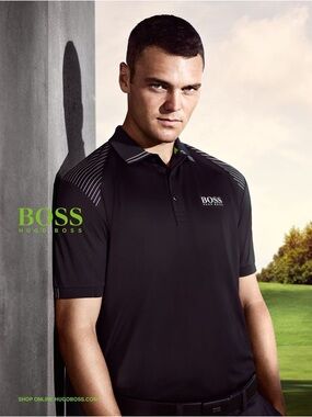BOSS Men's Black Performance Polo Shirt